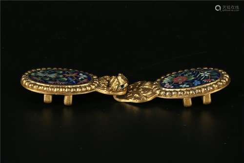 A SET OF CHINESE CLOISONNÃ BELT BUCKEL, QIANLONG