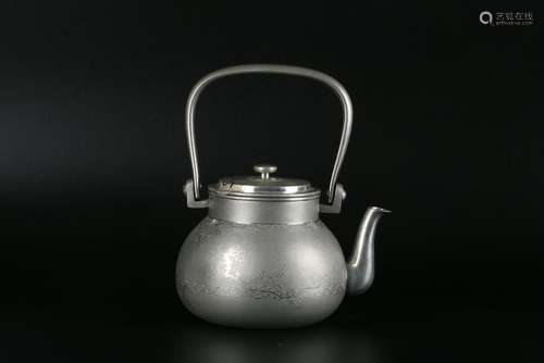 A CHINESE SILVER TEAPOT, REPUBLICAN PERIOD