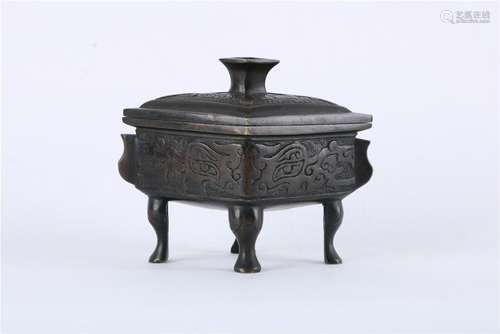 A CHINESE COPPER CENSER, QIANLONG PERIOD, QING DYANSTY