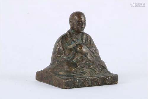 A CHINESE COPPER BUDDA, MING DYNASTY