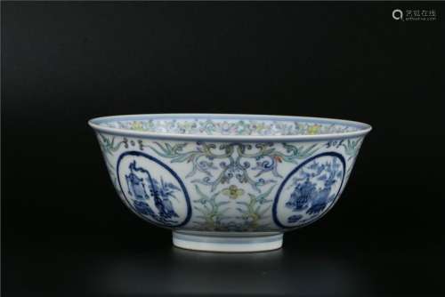 A CHINESE BLUE AND WHITE FLOWER BOWL, WITH DAO GUANG