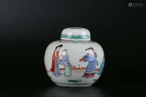 A CHINESE FAMILLE ROSE JAR WITH QIAN LONG MARK, QING