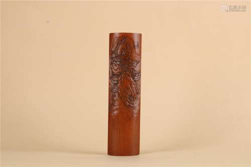 A CHINESE BAMBOO WRISTREST, MIDDLE QING DYNASTY