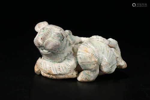 A CHINESE QINGBAI GLAZED TIGER STATUE,SONG DYNASTY