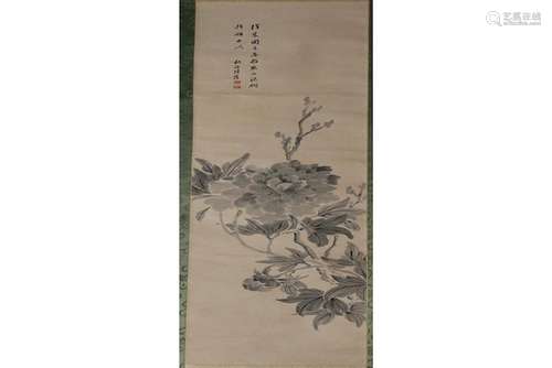 A CHINESE FLOWER PAINTING, ATTRIBUTED TO ZHANG