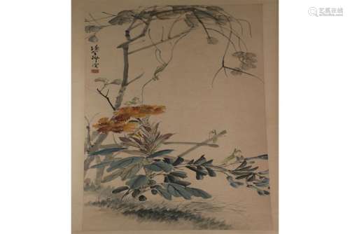 A CHINESE PAINTING,ATTRIBUTED TO LIU BIN, LATE QING