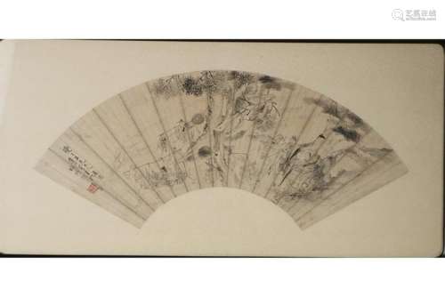 A CHINESE PAINTING,ATTRIBUTED TO DA QING, QING DYNASTY.