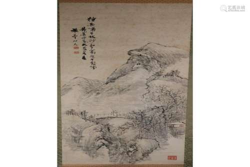 A CHINESE LANDSCAPE PAINTING,ANONYMOUS,QING DYNASTY