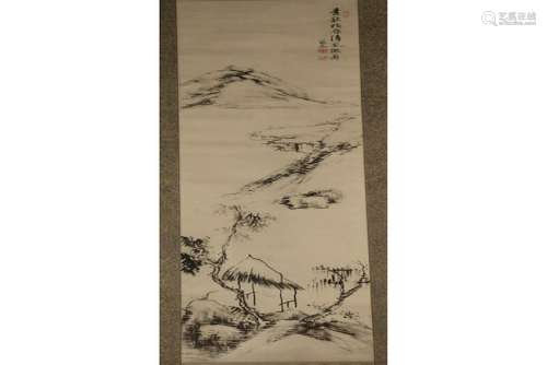 A CHINESE LANDSCAPE PAINTING,ANONYMOUS,QING DYNASTY