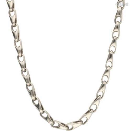 Schakelcollier zilver - 925/1000.L: 50 cm. Gewicht: 28 gram.Necklace silver - 925/1000.L: 50 cm.