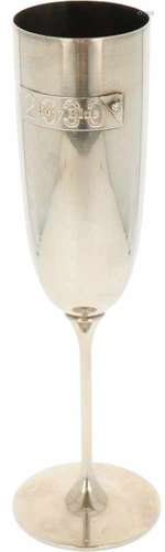 Champagne flute met Diamant zilver.Strak uitgevoerd model Rosy Blue 2000. Duitsland, Flensburg,