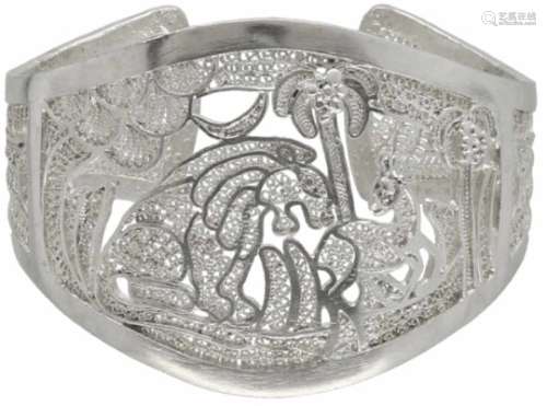 Filigrain armband zilver - 925/1000.D: 5,7 cm. Gewicht: 38,7 gram.Filigree bracelet silver - 925/