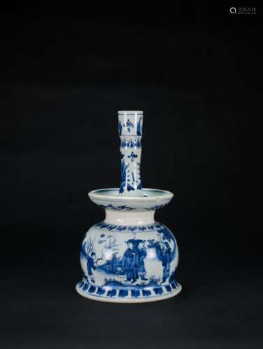 Kang Xi -A Blue And White âOff icer and Landscrpeâ