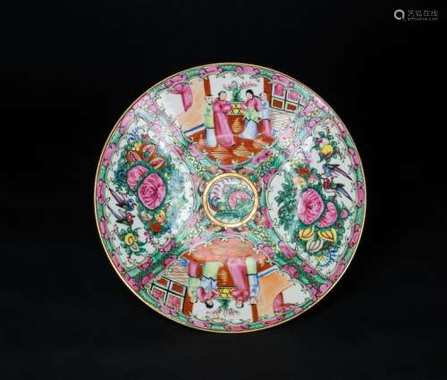 Mid 20th Century-A Cantoon Glazed Plate