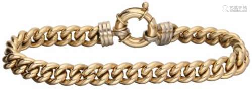 Gourmet schakel armband bicolor goud - 14 kt.L: 21 cm. Gewicht: 20 gram.Gourmet link bracelet