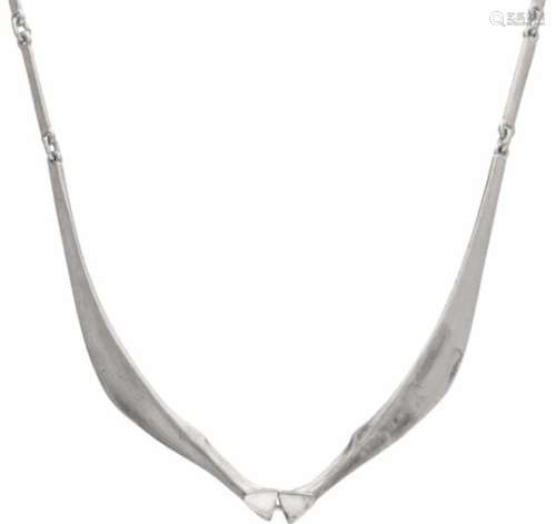 Lapponia 'Bellatrix' design collier zilver - 925/1000.Designer Zoltan Popovits. L: 40 cm. Gewicht: