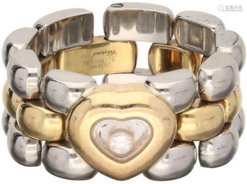 Chopard Happy Diamonds flexibele schakel ring geelgoud/staal, ca. 0.02 ct. diamant - 18 kt.1