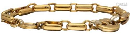 Baraka schakelarmband bicolor goud - 18 kt.L: 20,5 cm. Gewicht: 27,32 gram.Baraka bracelet bicolor