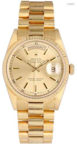 Rolex Day-Date 18238 - Herenhorloge - Automaat - 1995.Staat: Zeer goed - Materiaal kast: