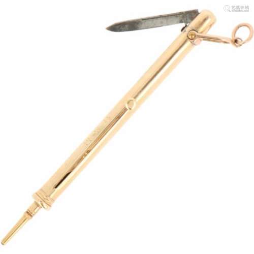 Schrijfnécessaire BWG.Te gebruiken als kroontjespen of potlood de andere kant met een mesje.