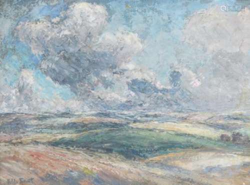 Hilda Smart, 19e/20e eeuw.Landschap. Olieverf op doek. Gesigneerd linksonder. Afm. 40 x 50 cm.
