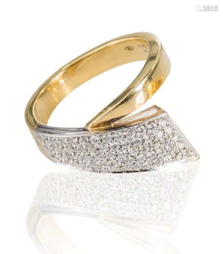 Ring mit Brillanten,Gelbgold 