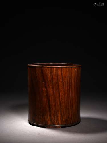 A HUANGHUALI BRUSH POT, 19TH CENTURY