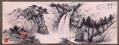 MOUNTAINS AND WATERFALL, HUANG JUNBI