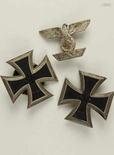 Eisernes Kreuz 1939,Kreuz 1. Klasse, geschwärzter Eisenkern und versilberte Zarge, an Nadel und