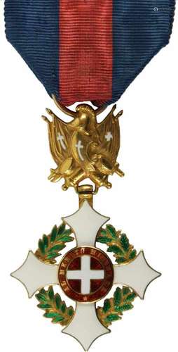 Königreich Sardinien,Militärorden von Savoyen, Offizierskreuz, 2. Modell ab 1855. Kreuz Gold