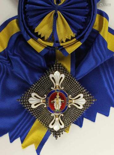 Herzogtum Parma,Ludwigs-Orden, Bruststern zum Großkreuz. Stern Silber mit goldener emaillierter