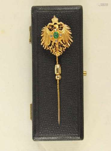 Goldene Geschenknadel, Busennadel, Geschenk von Kaiser Wilhelm II. an den