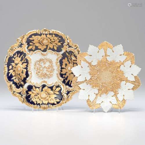 Meissen Gilt Embossed Center Plates