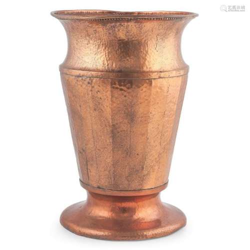 Joseph Heinrichs Hammered Copper Sandbox Cuspidor