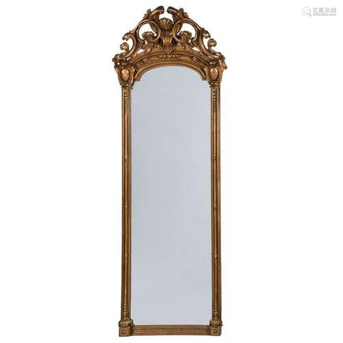 Gilt Pier Mirror on Marble Top Stand