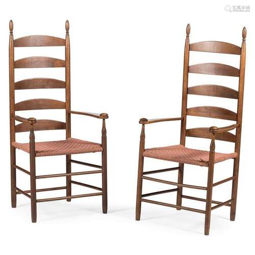 Shaker Presentation Armchairs, Attr. to Sister Lillian