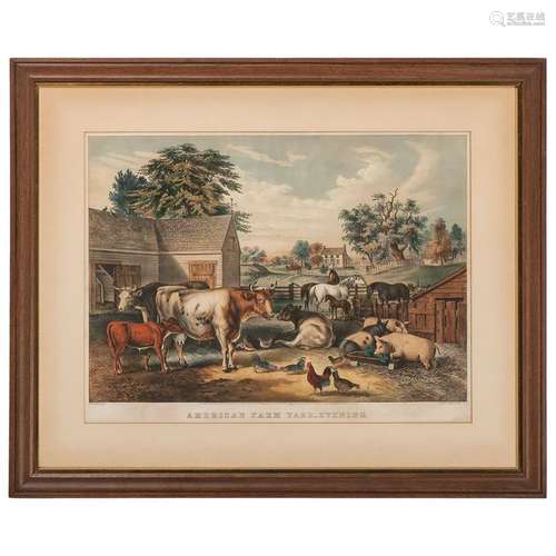 Currier and Ives Hand-Colored Lithographs, American