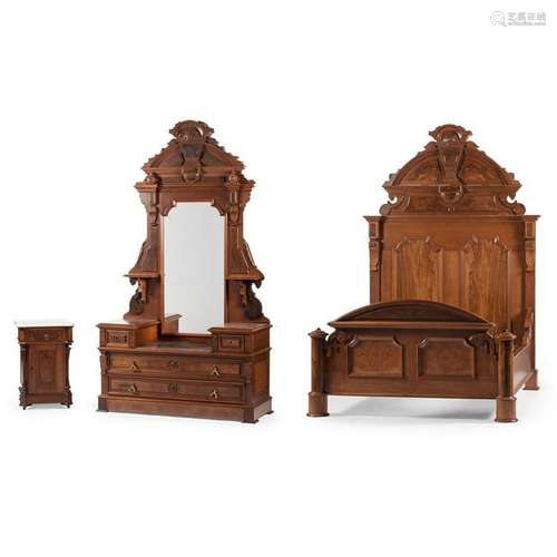 Renaissance Revival Bedroom Suite, Plus