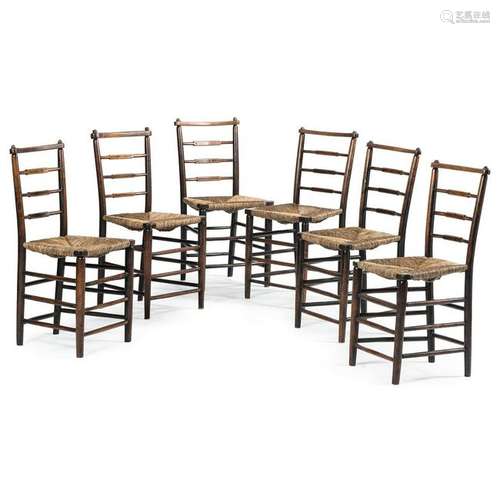 English Oak Ladderback Chairs