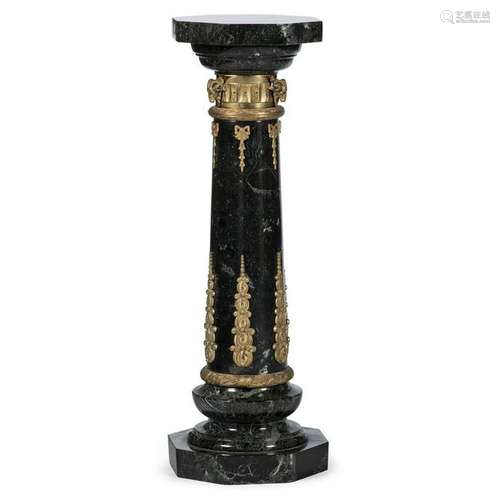 Ormolu-Mounted Marble Pedestal