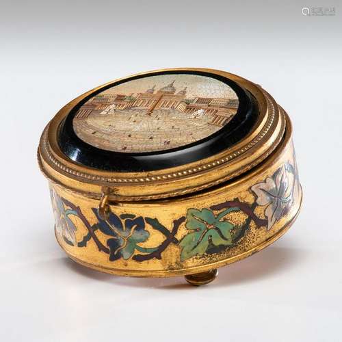 Grand Tour Micromosaic Dresser Box with St. Peter's