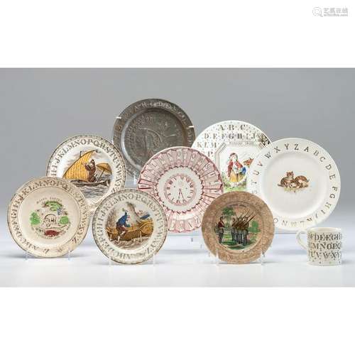 Transfer-Decorated Alphabet Plates, Plus