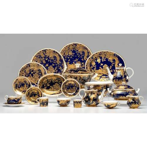 Royal Crown Derby Porcelain Service, Gold Aves