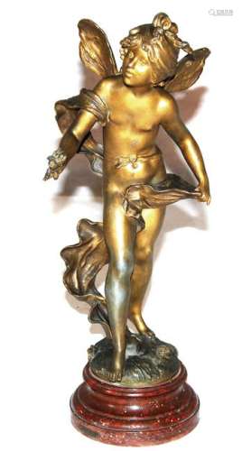 scultura in metallo dorato raff.ninfa