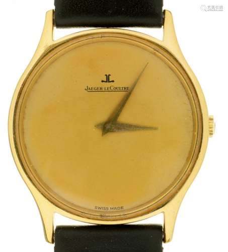 A JAEGER LECOULTRE 18CT GOLD GENTLEMAN'S WRISTWATCH marked on caseback 4464/21/1372105, 3.1cm++