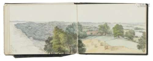 ENGLISH SCHOOL, 19TH CENTURY SKETCH BOOK OF WATERCOLOURS TAKEN IN THE SOUTH OF ENGLAND including