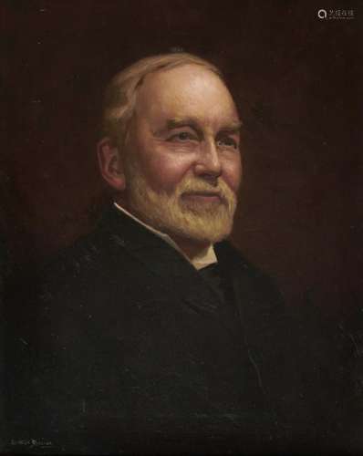 o†ARTHUR SPOONER, RBA (1873-1962) PORTRAIT OF JAMES SNOOK THE NOTTINGHAM TEXTILE MERCHANT bust