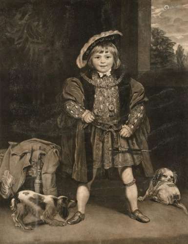 JOHN RAPHAEL SMITH (1752-1812) AFTER SIR JOSHUA REYNOLDS MASTER CREWE AS HENRY VIII mezzotint on