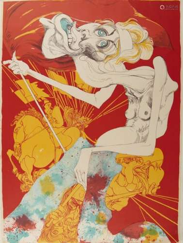 o†GERALD SCARFE, CBE (1936- ) STUDENTS OF THE REVOLUTION 1969 lithograph by the Curwen Studio,