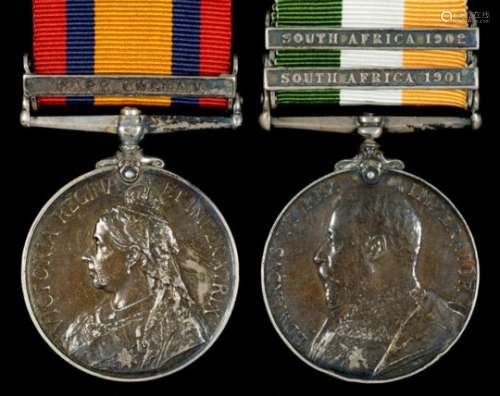 QUEEN'S SOUTH AFRICA MEDAL apparently one clasp Cape Colony 6346 PTE E MAINS NORTHAMPTON REGT and